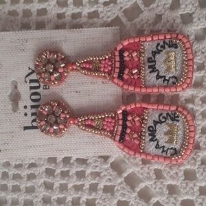Champagne earrings by bijoux bar NWT